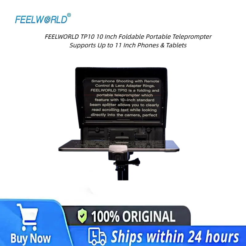 Photography Prompt - FEELWORLD TP10 10-Zoll-Falt-Teleprompter unterstützt Weitwinkelobjektive mit