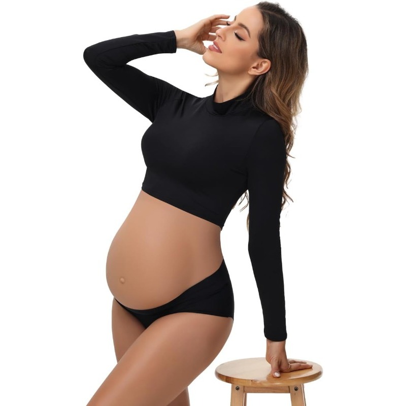 Photography Club - Umstands-Fotoshooting-Set: Langarm-Body mit hohem Kragen und