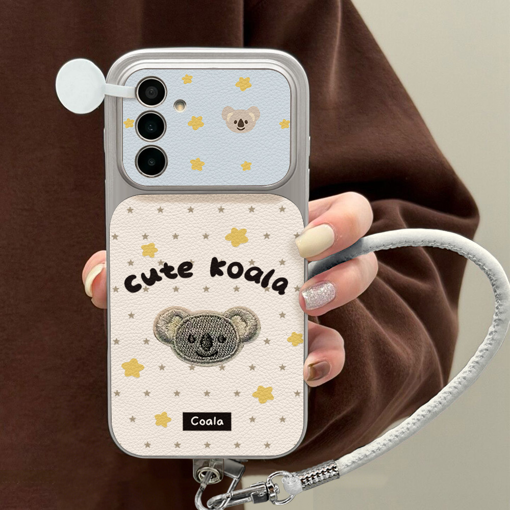 Niedliche Koala-PU-Lederhülle  – Camera Wrist Strap Bewertung und Preis